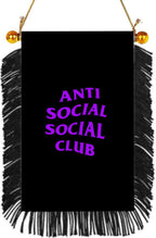 Anti Social Hanging Banner 4 x 6 inch