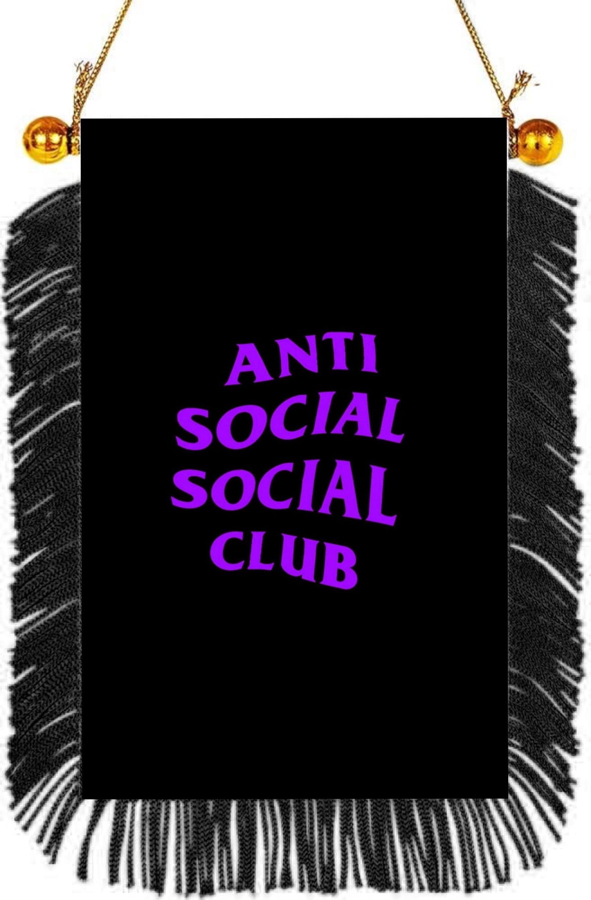 Anti Social Hanging Banner 4 x 6 inch