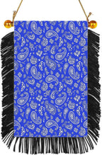 Blue Paisley Hanging Banner 4 x 6 inch