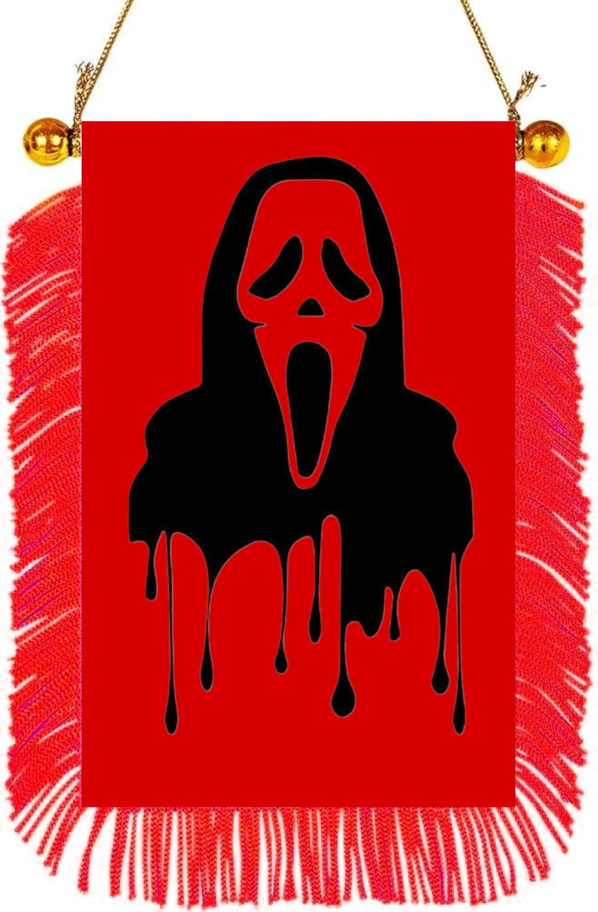 Ghost Face Hanging Banner 4 x 6 inch