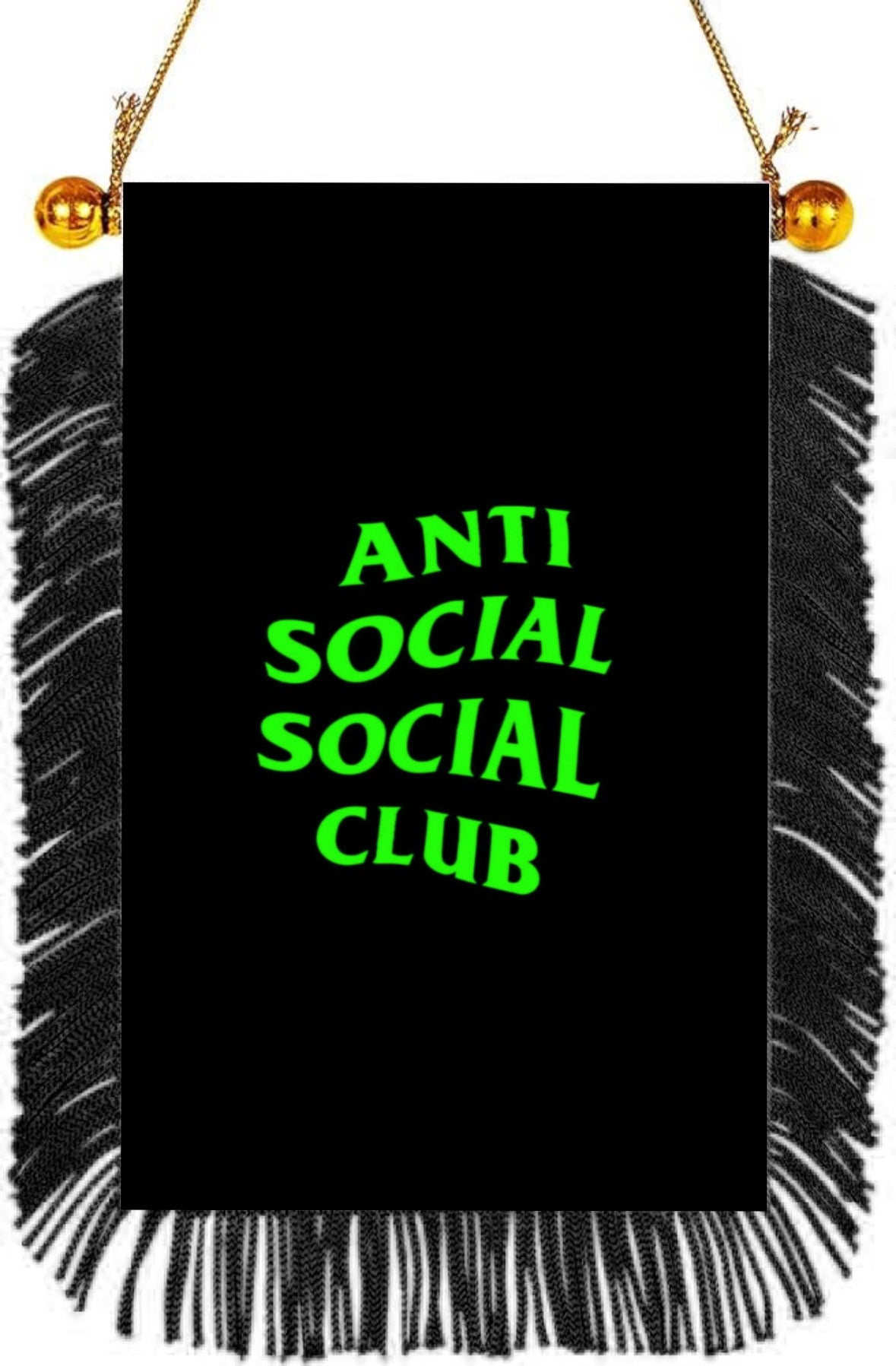 Anti Social Hanging Banner 4 x 6 inch