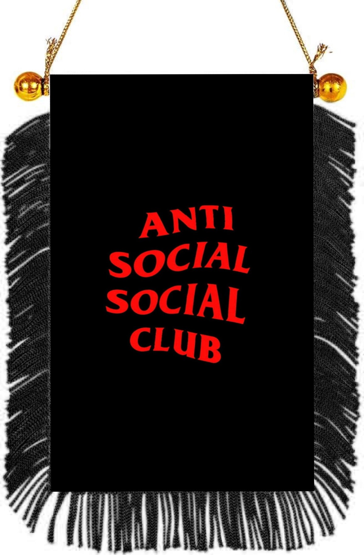 Anti Social Hanging Banner 4 x 6 inch