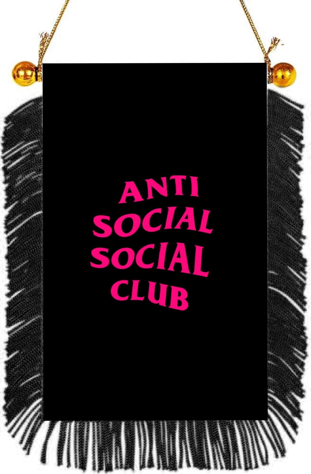 Anti Social Hanging Banner 4 x 6 inch