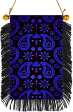 Blue Paisley Hanging Banner 4 x 6 inch